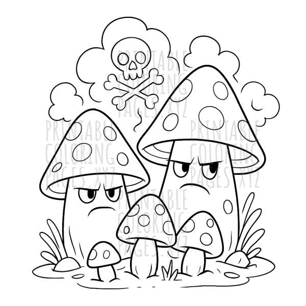 Mystical Toxic Mushroom Garden Art