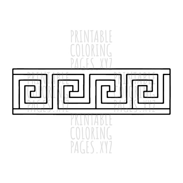 Intricate Traditional Meander Pattern Art