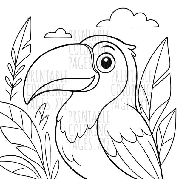 Vibrant Tropical Bird Close-Up Art