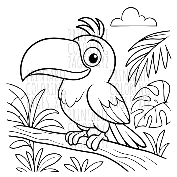 Vibrant Tropical Bird in the Rainforest Adventure