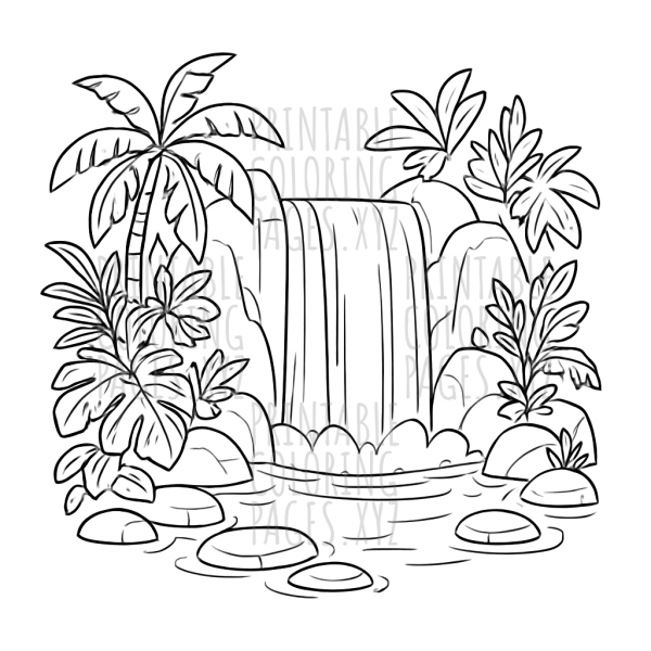 Tropical Jungle Waterfall Adventure