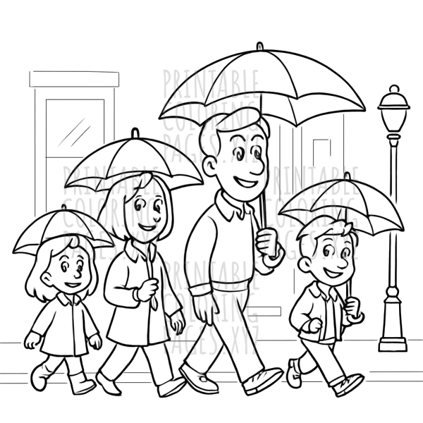 Joyful Umbrella Parade on Sunny Streets