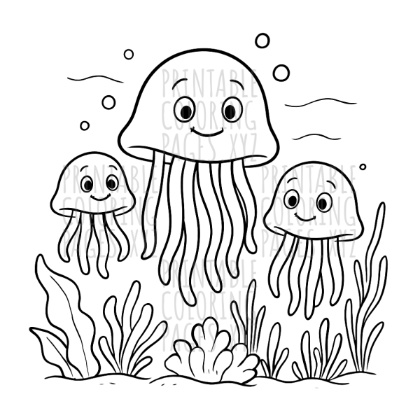 Mystical Underwater Jellyfish Garden