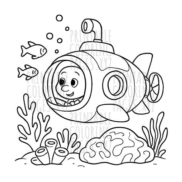 Underwater Submarine Adventure in the Coral Reef