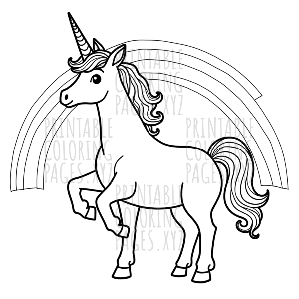 Whimsical Unicorn and Rainbow Adventure