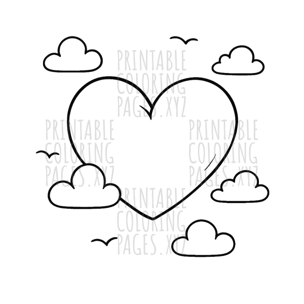 Sweet Valentine Heart-Shaped Clouds Imagination