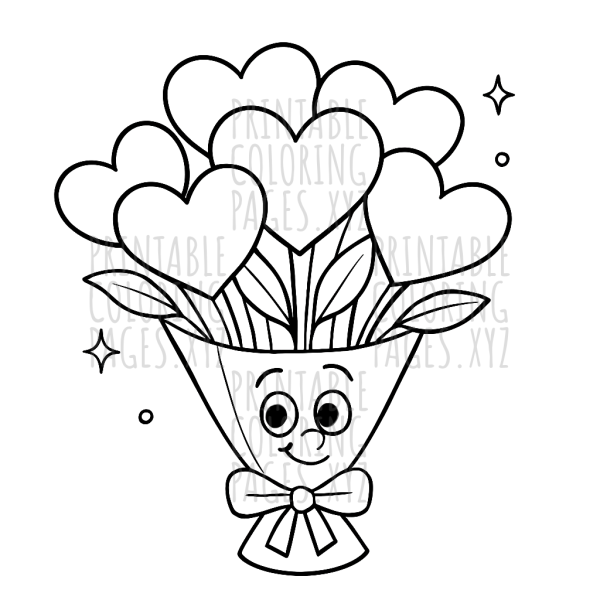 Sweet Valentine's Day Heart Bouquet