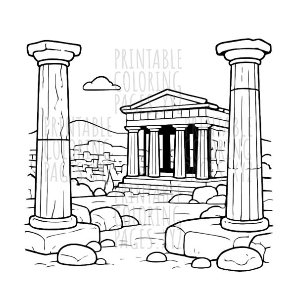 Ancient Acropolis Ruins Scenic View