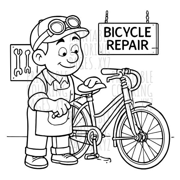 Step Back in Time: Vintage Bicycle Repair Shop Adventure