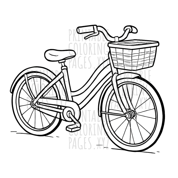 Classic Vintage Bicycle with Woven Basket
