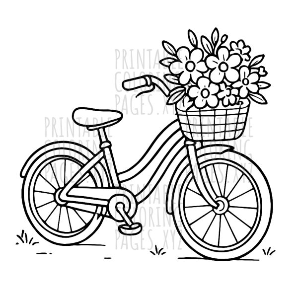 Whimsical Vintage Bicycle with Flowers