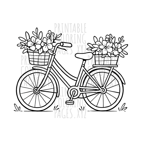 Vintage Bicycle Blossoms