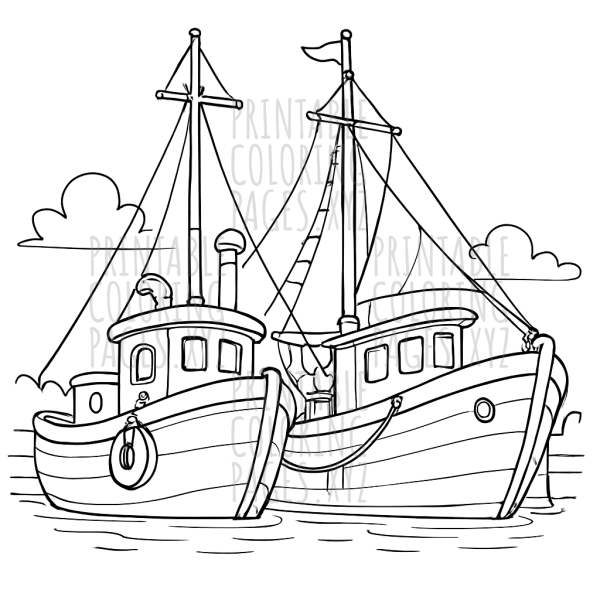 Serene Vintage Fishing Boats at the Dock