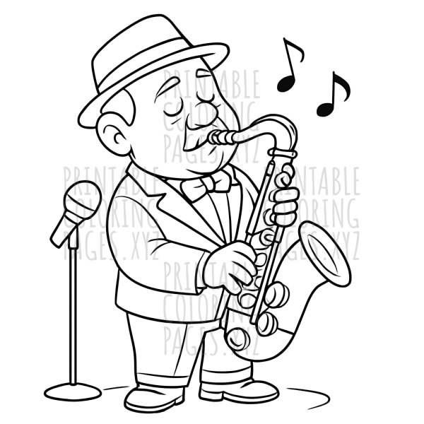 Smooth Vintage Jazz Saxophone Solo Art