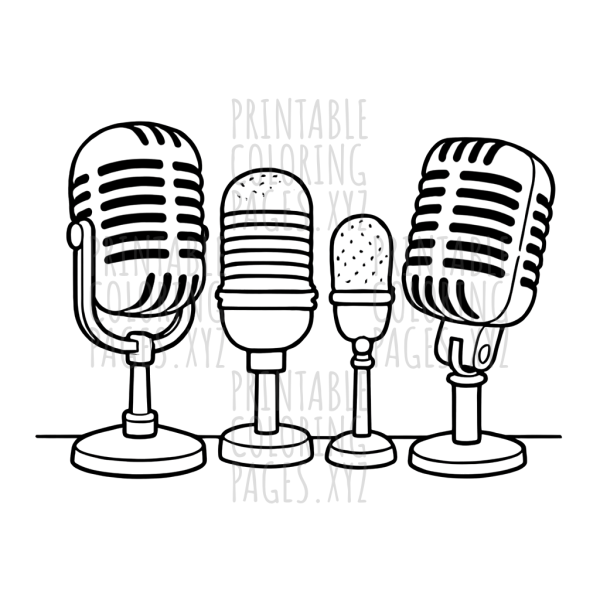 Retro Vibes: Vintage Microphone Art