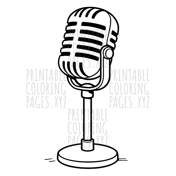 Classic Vintage Microphone Stand Art