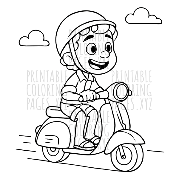 Retro Vintage Scooter Adventure
