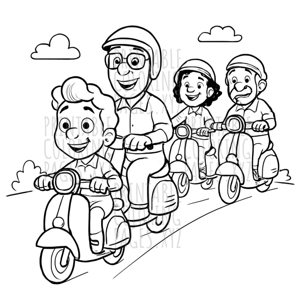Vintage Scooters Parade Adventure