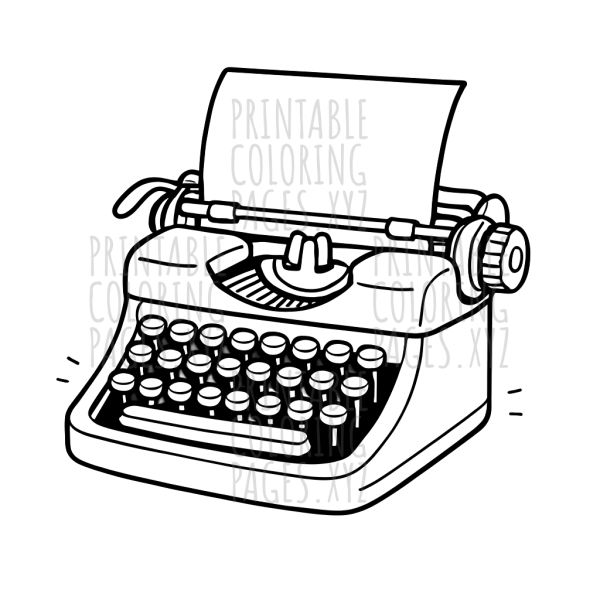 Classic Vintage Typewriter with Paper Scene