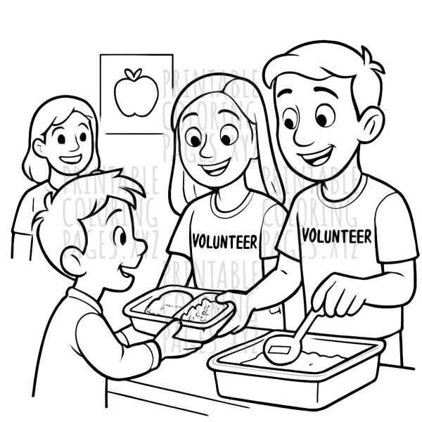 Helping Hands Sharing Food Joy