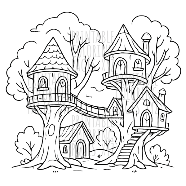 Whimsical Treehouse Village Adventure