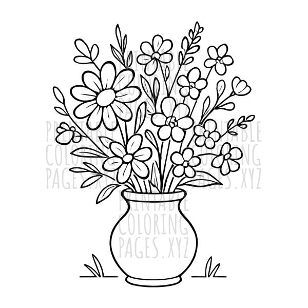 Vibrant Wildflower Bouquet Art