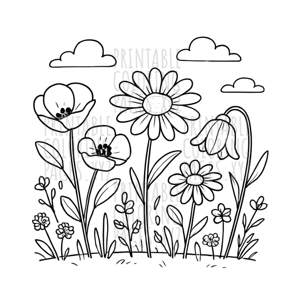 Sunlit Wildflower Meadow Adventure