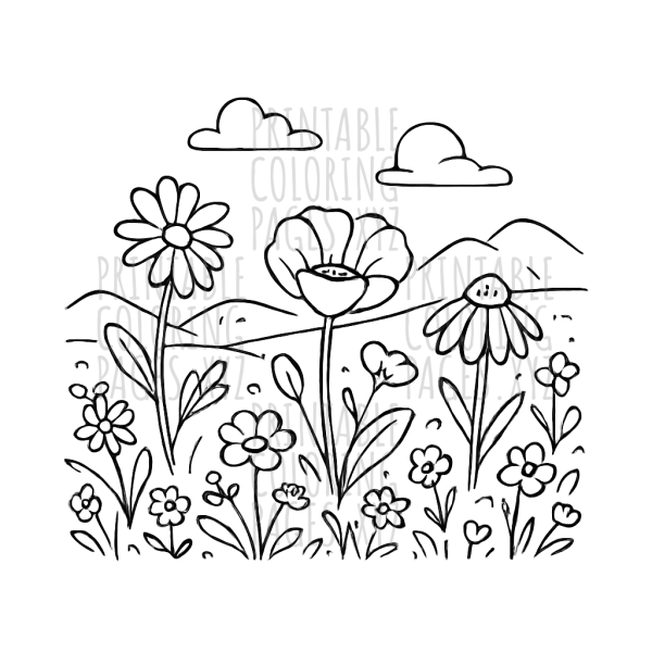 Blooming Wildflower Meadow Scenes
