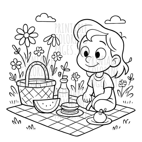 Sunny Wildflower Meadow Picnic Adventure