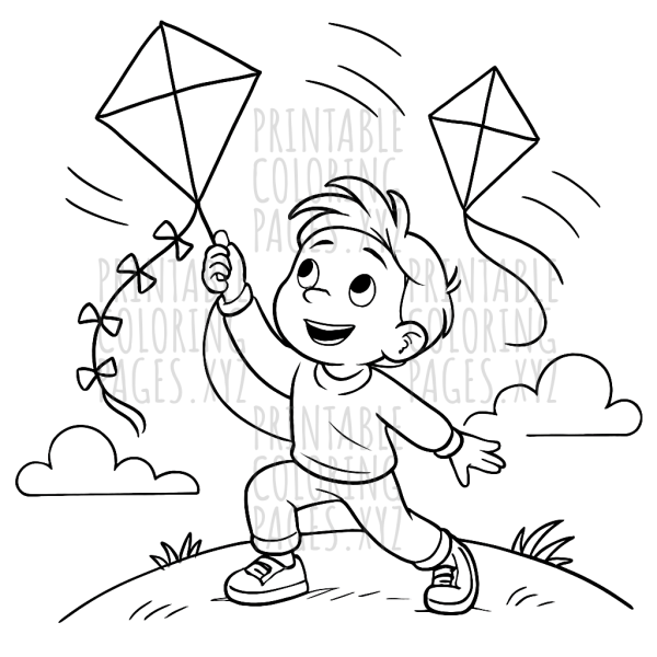 Soaring Kites on a Windy Hilltop Adventure