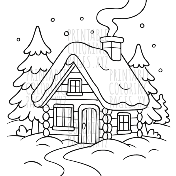 Cozy Winter Cabin in Snowy Wonderland