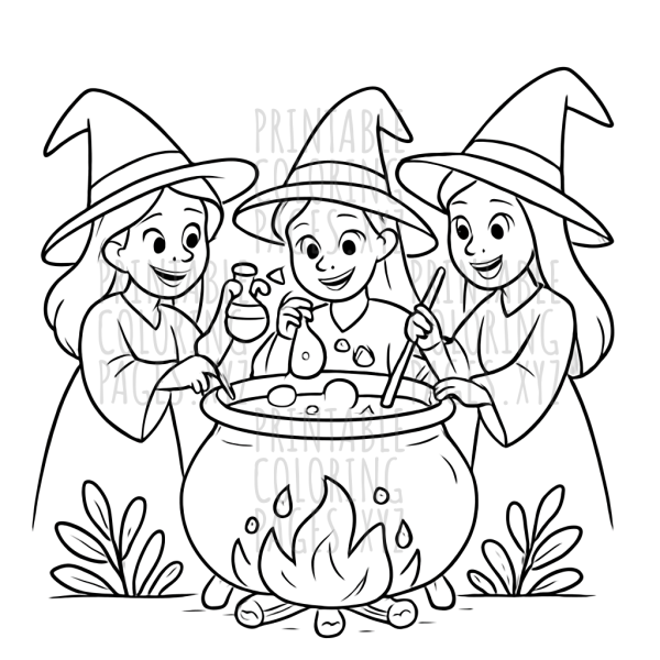 Mystical Witches Brewing Potions