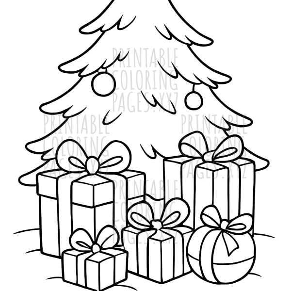 Joyful Wrapped Presents Under the Tree