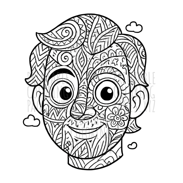 Intricate Zentangle Abstract Face Art
