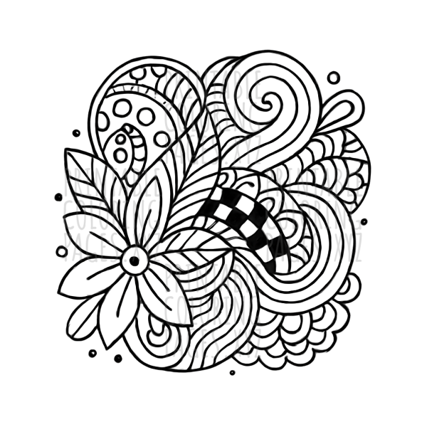 Intricate Zentangle Abstract Patterns for Coloring Fun