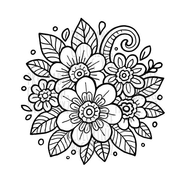 Intricate Zentangle Floral Fun