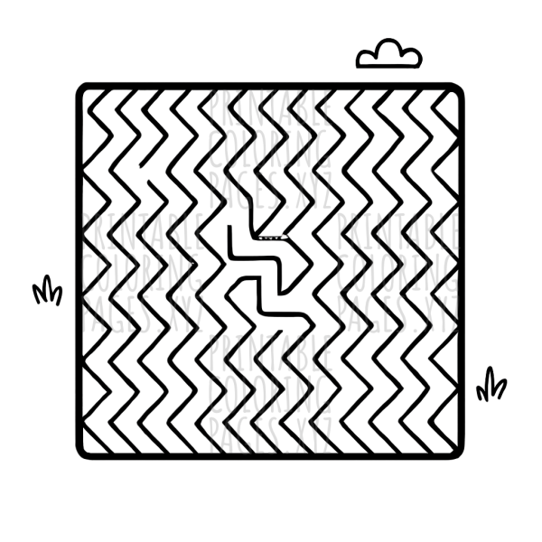 Mystery Maze with Zigzag Patterns