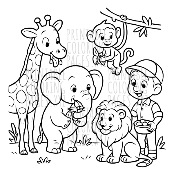 Zoo Animals Mealtime Adventure
