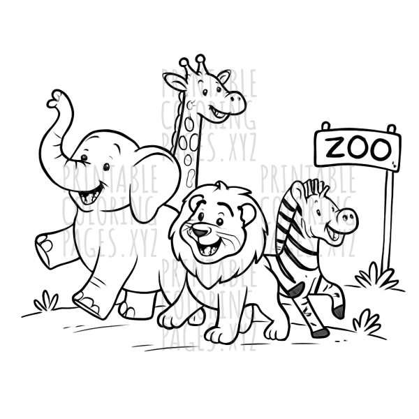Festive Zoo Animals Parade Adventure